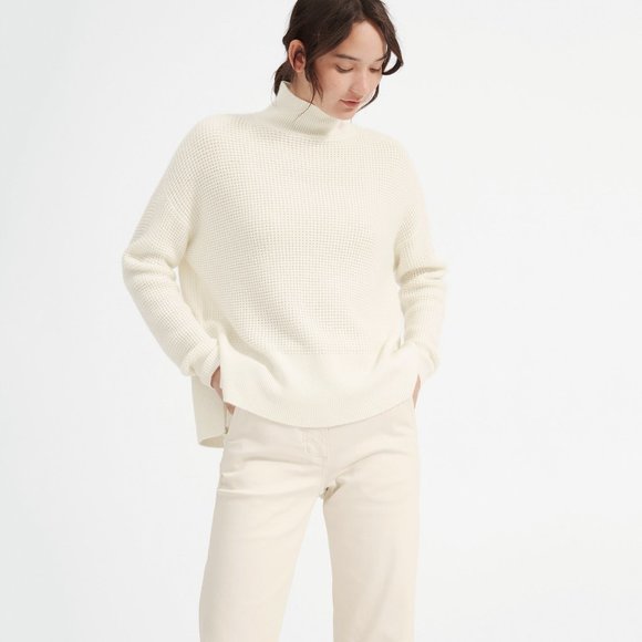 Everlane Sweaters - Everlane 100% Cashmere Waffle Square Turtleneck
